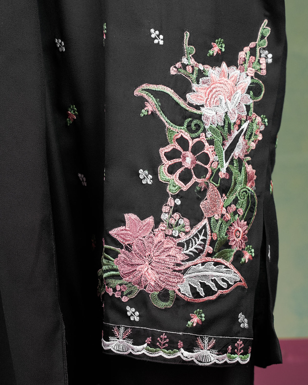 Embroidered Black 3pc